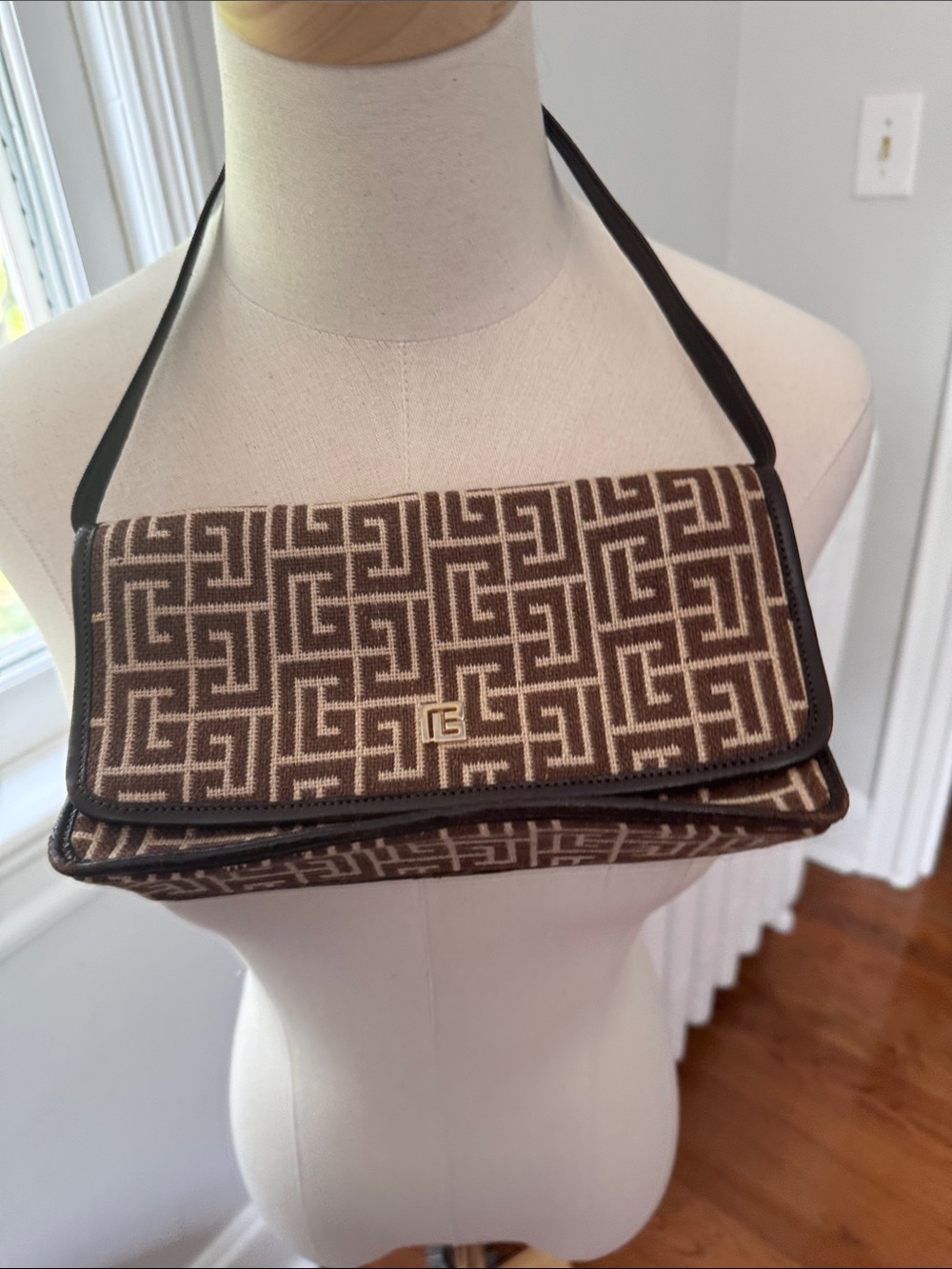 Pierre Balmain Vintage Monogram Mini Shoulder Bag